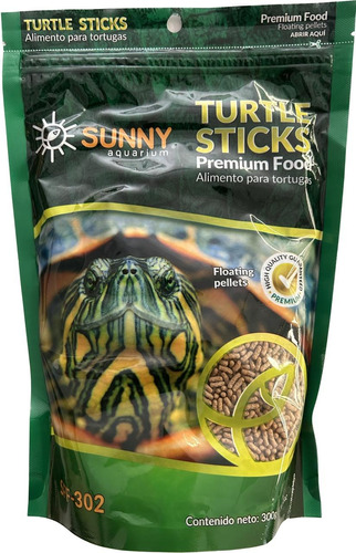Alimento Premium Para Tortugas Turtle Sticks 300 G. Sunny
