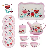 Comprar Vajilla Juguete Set  De Te Niña Mini 14 Piezas Real Cocina 