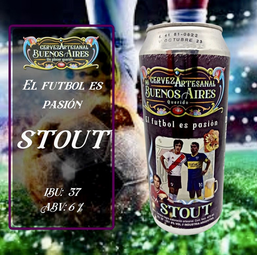 Cerveza Artesanal Buenos Aires Stout X6 Unidades