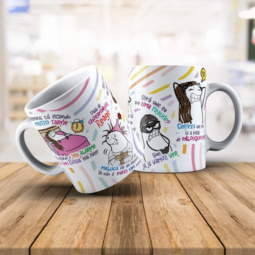 Arte Caneca Menina Tá Fincando Muito Tarde... Luisa Sonsa Me