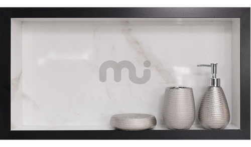 Soporte de baño con forma de nicho para baño con azulejos de porcelana, 60 x 30 x 7
