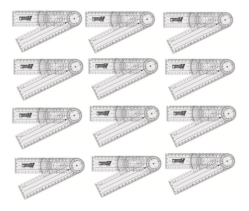 Kit C/ 12 Goniômetro Grande Fisioterapia Membros Articular