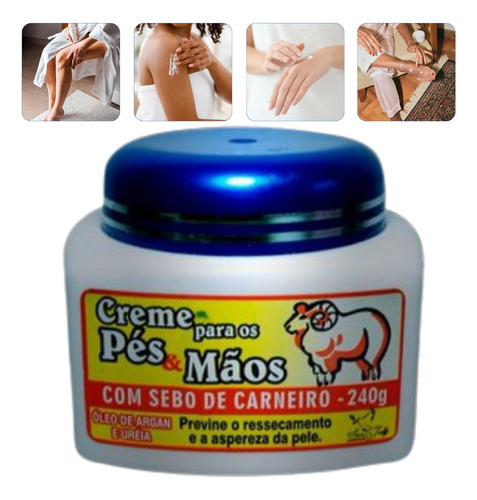 Kit 2 Creme Hidratante Pés San Jully Com Argan E Ureia