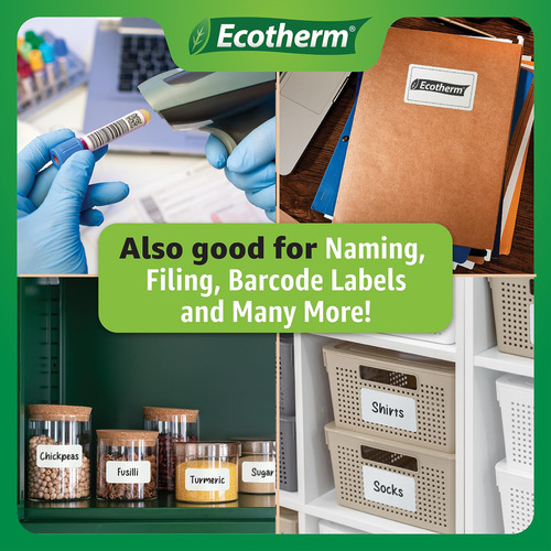 Etiquetas Térmicas Ecotherm 4x1 15000, 6 Rollos, Zebra