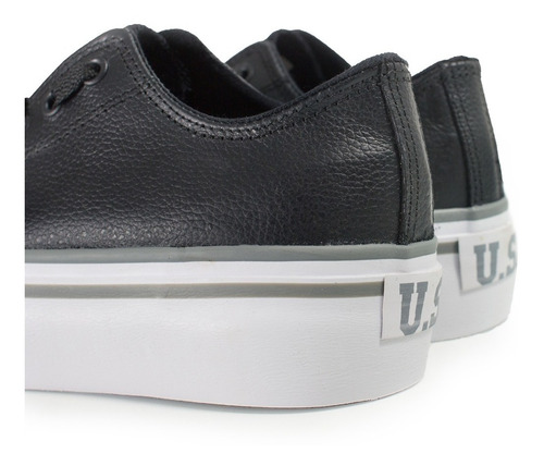 Imagen 7 de 10 de Zapatillas Urbanas Cuero Plataforma Mujer Sneaker Negras