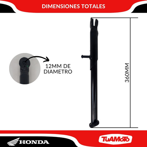 Imagen 4 de 10 de Caballete lateral/ Muleta honda Original tornado xr250