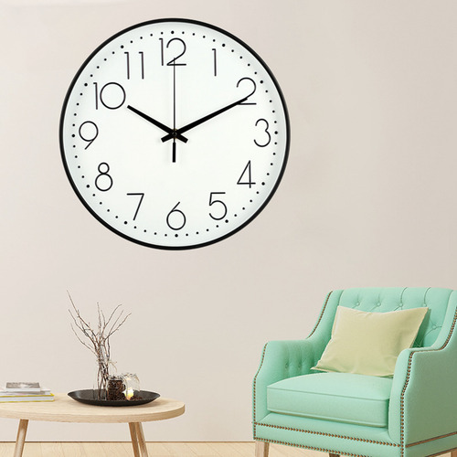 Reloj De Pared De Silenciar Grandes Números Para Oficina