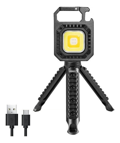 Mini Linterna Led Tipo Llavero Con Trípode Cafini Recargable