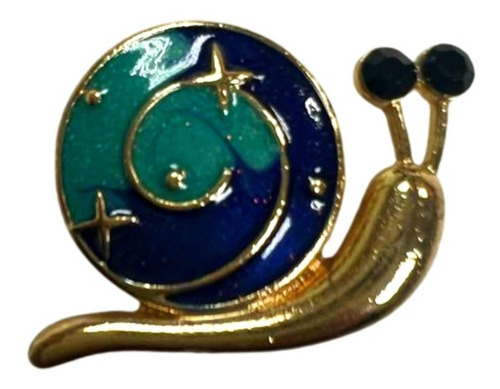 Pin Broche Caracol Turquesa Sxz197 