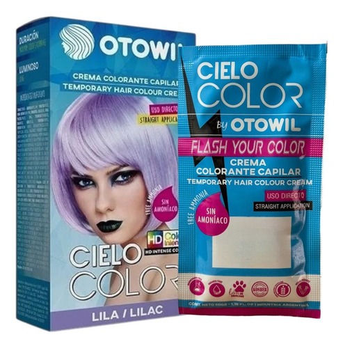 Otowil Tintura Crema Fantasia Varios Colores X3 Cielo Color Lila