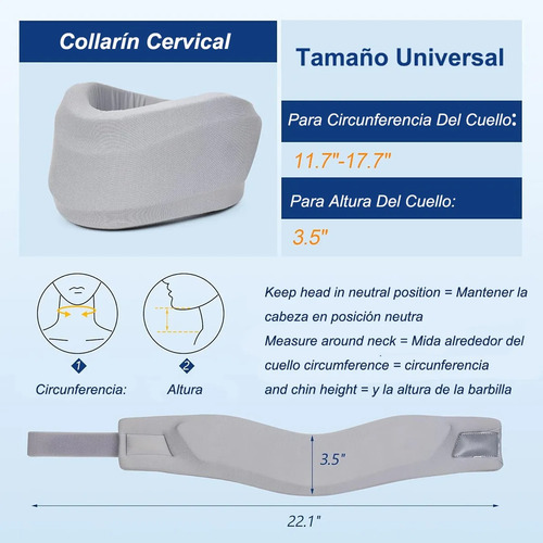 Almohada De Soporte Para La Columna Cervical Gris Gris