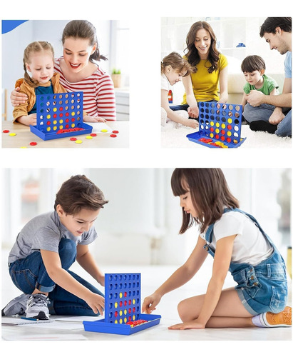 4 Filas Juguetes Educativos Para Niños Juego Mesa Plegable Juegos Gigantes Juegos de Mesa de Viaje Plegables para Niños Adultos Familias Juegos Al Aire Libre en Interiores