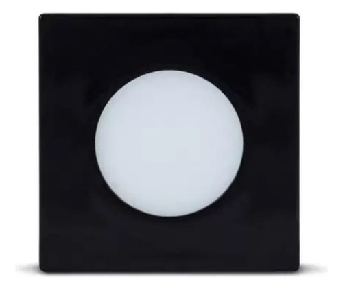 Kit 6 Luminárias Preta Spot Quadrada Luz Quente1,5w Ledline