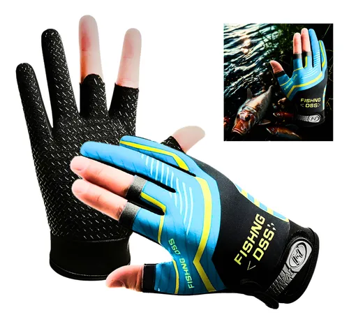 Luva Pesca Antiderrapante Proteção Uv Microfibra Profissiona