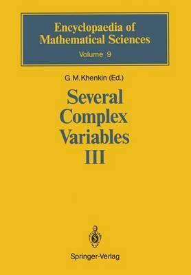 Libro Several Complex Variables Iii : Geometric Function ...