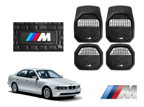 Tapetes 4pz Charola 3d Logo M-series Bmw Serie 5 1996 A 2003