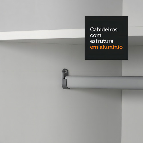 Ropero Closet Madesa Zurique 3 Puertas con Espejo Color Negro