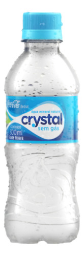 24 Garrafa Água Mineral Natural Sem Gás Crystal Mini 300 Ml