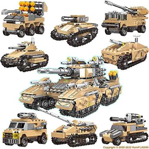 Kareflash War Battle Tanks Building Kit | 25 Desert Storm Pr