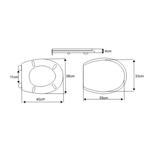 Tapa Inodoro Asiento Plastico Inyectado Florencia Universal