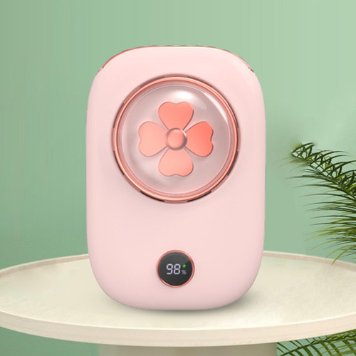 Pink Ventilador De Cuello Sin Mini Ventilador Portátil