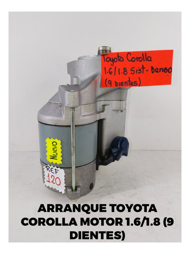 Arranque Toyota Corolla 1.8 Bendix 9 Dientes 