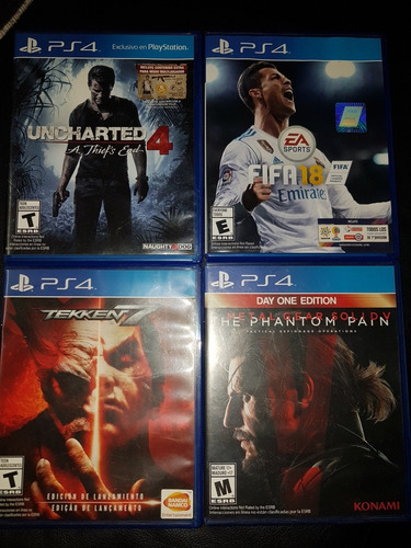 Juegos De Ps4 Fifa 18, Uncharterd 4, Tekken 7