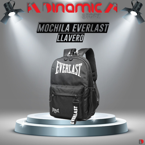 Imagen 2 de 5 de Mochila Everlast Hombre Mujer Urbana Antirrobo Mochila Cuota