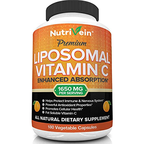 Nutrivein Liposomal Vitamina C 1650mg - 180 Cápsulas Lghnh