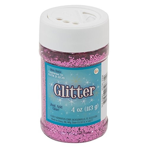 Sulyn Petal Pink Glitter Jar, 4 Onzas, No Tóxico, Reutilizab