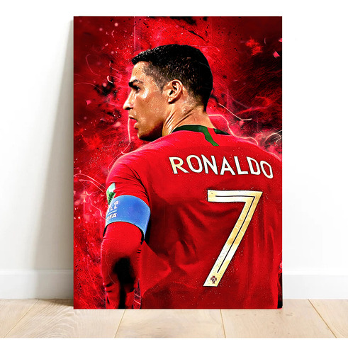 Lienzo Colorido De Fútbol De Ronaldo Para Decoración De Pare