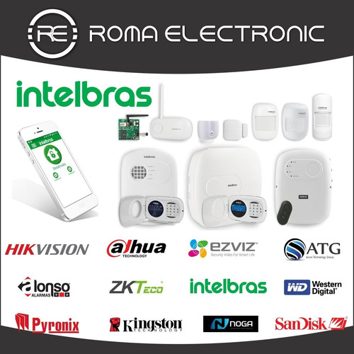 Kit De Alarma Ip Hibrida Intelbras Con Sensores Inalambricos