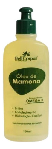 Óleo De Cabelo Capilar De Mamona 150ml Bell Corpus