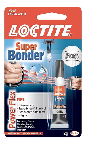 Cola Super Bonder 2g Powergel Blyster  2671978 - Kit C/24