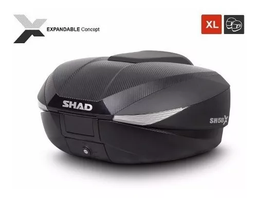 Baul Moto Shad Sh58x Expandible Carbono C/base Bamp Group