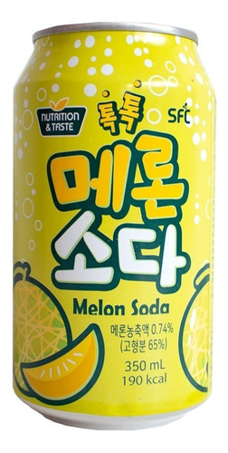 Refrigerante Coreano Sunkist Sabor Melão 350ml