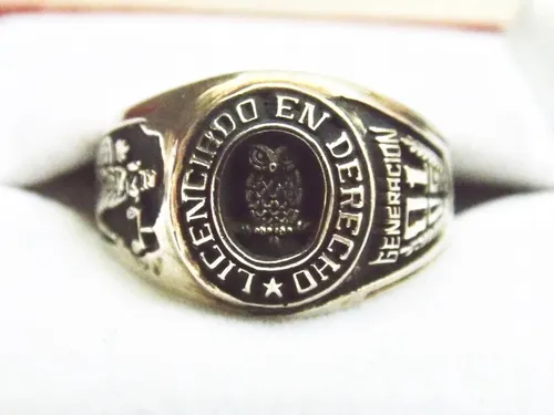 Anillos De Graduacion Plata De Licenciado En Derecho MercadoLibre