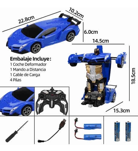 Coche Teledirigido 2 En 1 Transformers Rc Juguete Carro Ni o