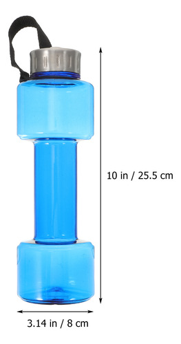 Botella De Agua Creativa, 750 Ml, Con Forma De Mancuerna, 1
