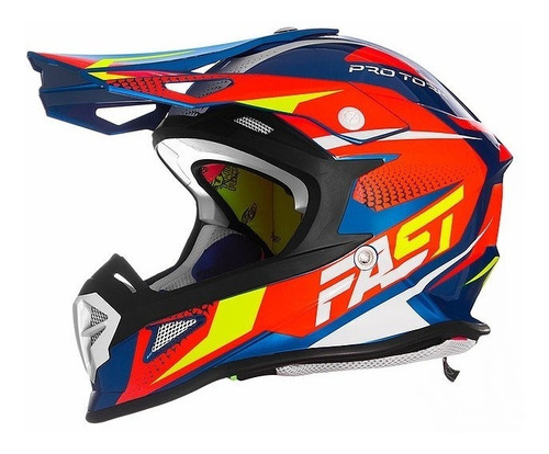 Casco Cross Protork Fantasy Neon/fluor Hjc/nolan/ls2