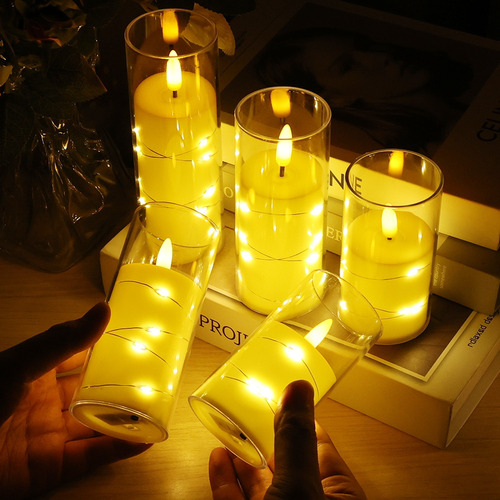 Lámparas Led Con Pilas, Vela Sin Llama De 5,5 X 12 Cm