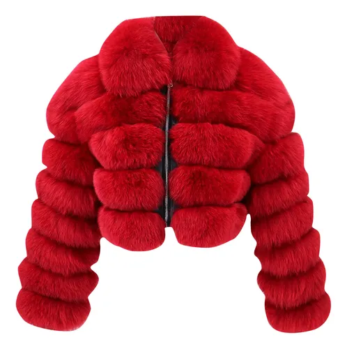 Chaqueta peluda mujer top