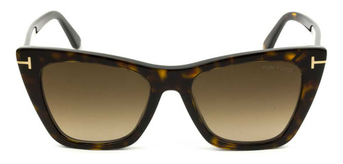 Óculos Tom Ford Poppy Tf846 Turtle Marrom Degradê 52f 53mm