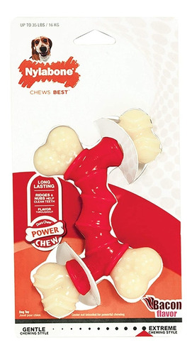 Nylabone Juguete Para Perros Double Bone Tocino 16 Kg