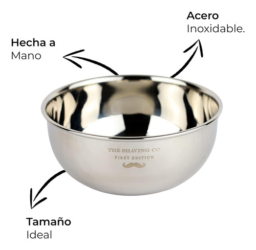 The Shaving Co Kit Crema De Afeitar Sandalo Razor Metal Bowl