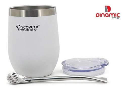 Imagen 4 de 7 de Mate Vaso Térmico Acero Inoxidable Discovery Tapa+ Bombilla