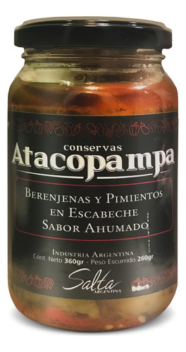 Berenjena Y Pimientos En Escabeche Ahumado Atacopampa 360g 