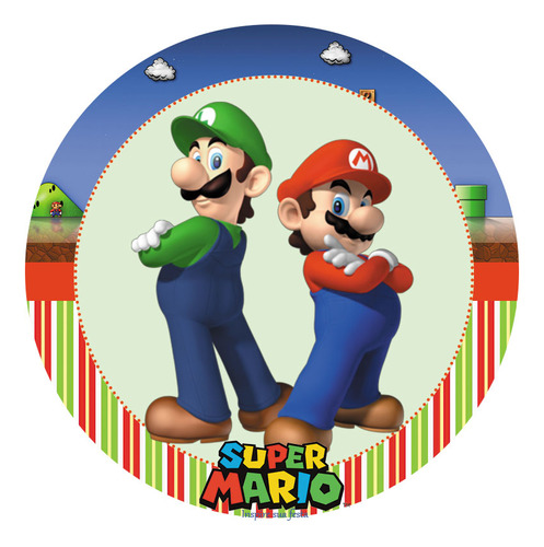 Mario Bross Etiquetas Personalizadas 100 Piezas 4cm