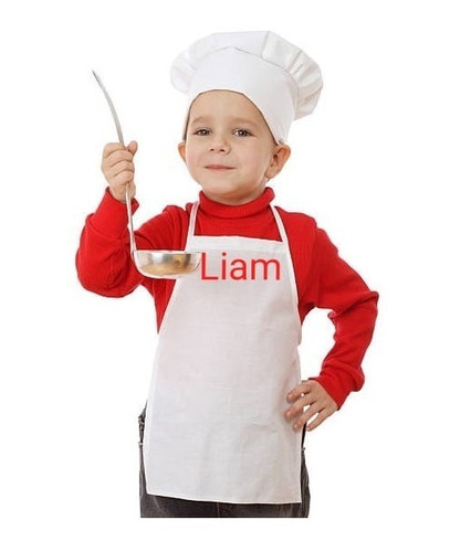 Oferta Mini Chef Mandil Y Gorro - Nombre En Mandil Minichef