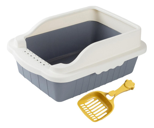 Caja De Arena Para Gatos Abierta, Orinal, Gris L 50x35x18cm